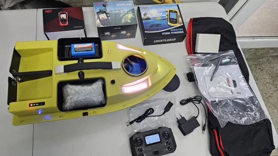 Лодки за захранка Лодка за захранка D19 с GPS 100 точки, сонар + ПОДАРЪК сак за лодка, зарядно 12V, гумен калъф за дистанционно, резервни перки