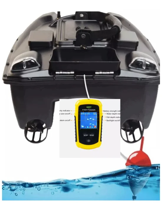 Лодки за захранка Лодка за захранка катамаран V888 с GPS - 40 точки + ПОДАРЪК зарядно за автомобил