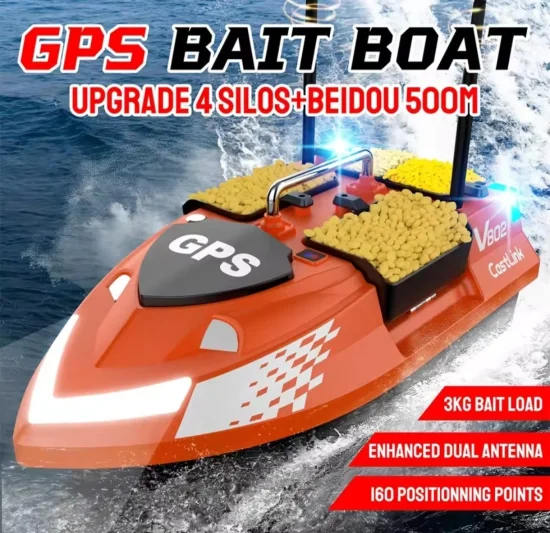 Лодки за захранка Лодка за захранка Flytec V802 Pro с GPS 160 точки + БОНУС водонепромокаем сак, зарядно 12V и резервни перки
