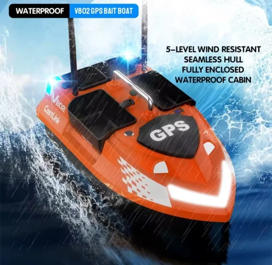 Лодки за захранка Лодка за захранка Flytec V802 Pro с GPS 160 точки + БОНУС водонепромокаем сак, зарядно 12V и резервни перки