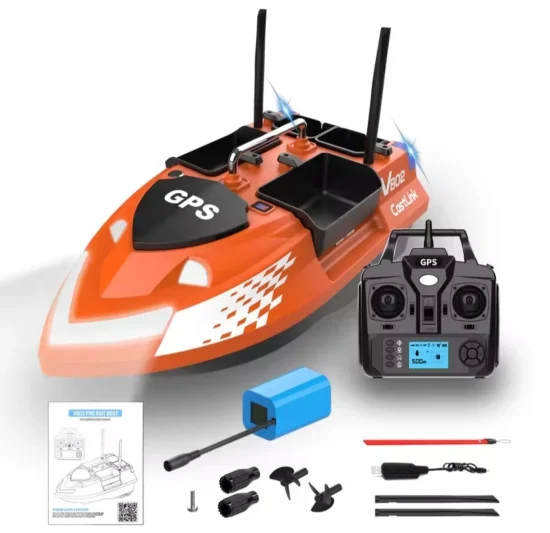 Лодки за захранка Лодка за захранка Flytec V802 Pro с GPS 160 точки + БОНУС водонепромокаем сак, зарядно 12V и резервни перки