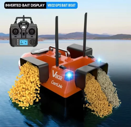 Лодки за захранка Лодка за захранка Flytec V802 Pro с GPS 160 точки + БОНУС водонепромокаем сак, зарядно 12V и резервни перки